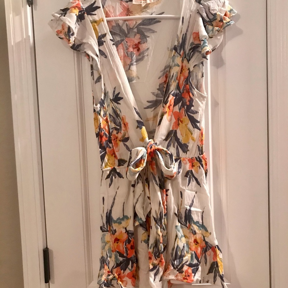 White floral romper
